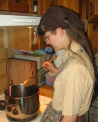 cooking the doughnuts