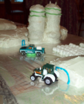 complete with farm vehicles