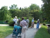 walking along one of the paths