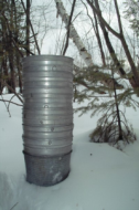 the pile of buckets