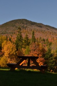 sunlit mountain