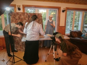 Setting up still life