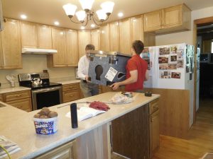 Bringing the dishwasher over