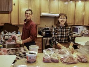 packaging meat